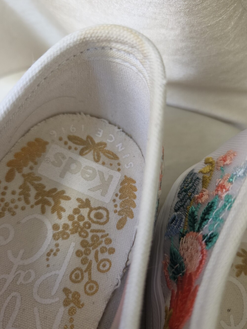 Keds x Rifle Paper Co. Triple Kick Citrus Garden Platform Sneakers Size 10 - Picture 12 of 16